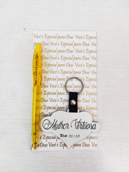 Alt 235 Kit Caneta e Chaveiro - Mulher Virtuosa Amarelo - Estrela da Manh 